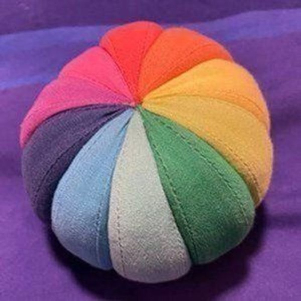 Lovevery Organic Cotton Rainbow Ball, from The Senser Montessori Baby Play Kit